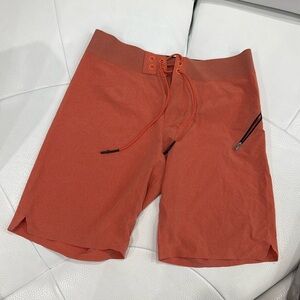Lululemon men’s swim shorts 
Size 34, orange with drawstring